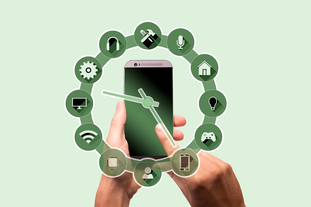 Abstract wireless network connection illustration